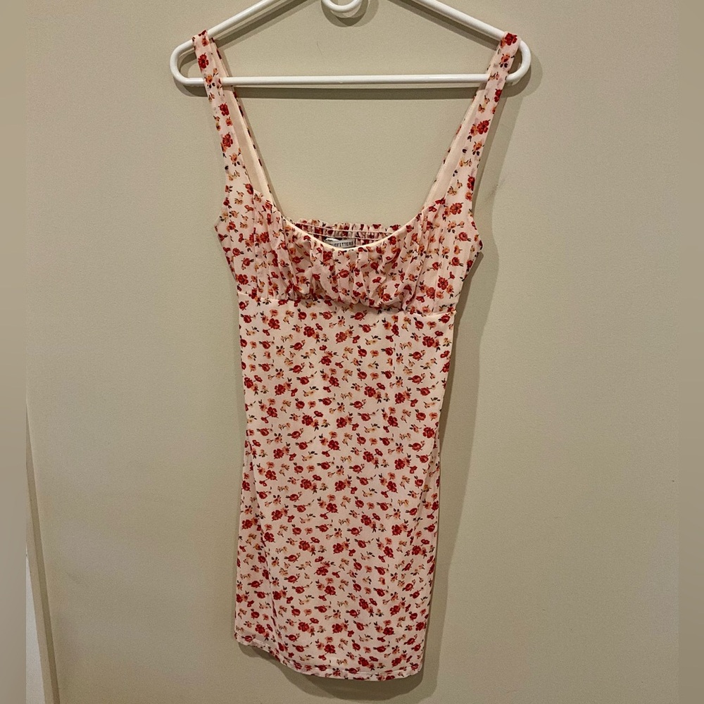 Urban Outfitters Anya Floral Mini Dress | Ruched Bust | Cottagecore | Size M